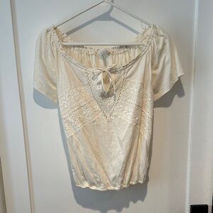 Lucky Brand Cream Lace Women's Blouse